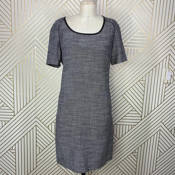 Maison Scotch Rendez Vous Tweed Shift‎ Dress Grey - Picture 3 of 12